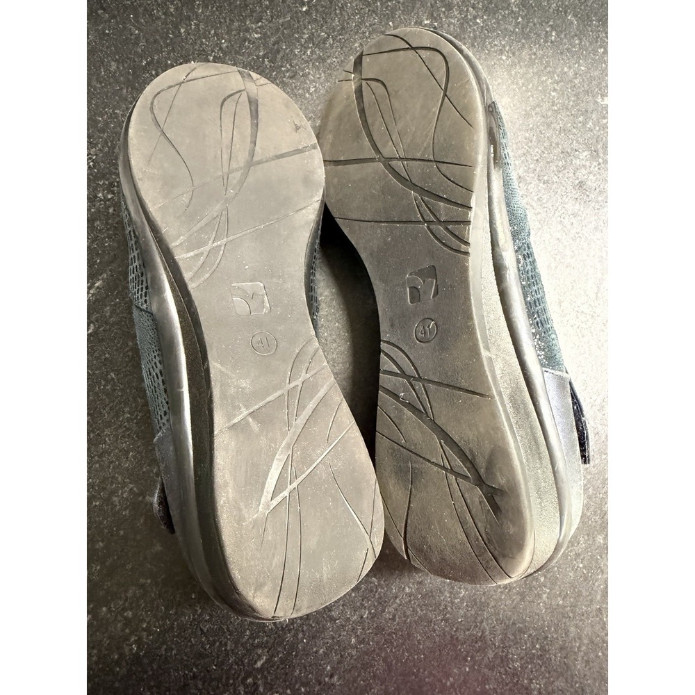 Revere Osaka Mary Jane Shoes Womens 10 (EUR 41) Navy Lizard Leather Comfort - Picture 7 of 9